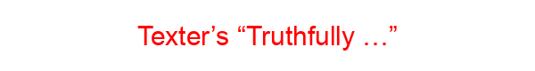Texter’s “Truthfully …”